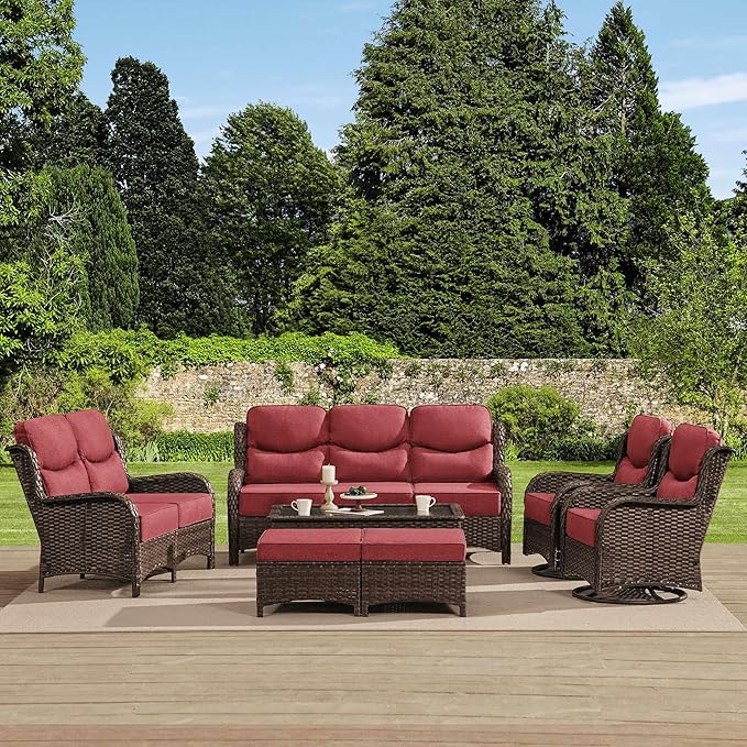 HILLGA Luxury High Back Patio Furniture Set
