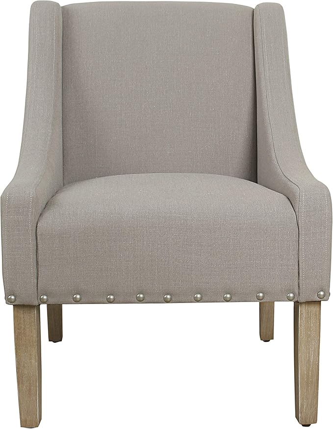 Homepop Home Decor | Upholstered Classic Swoop Arm Accent Chair | Accent Chairs