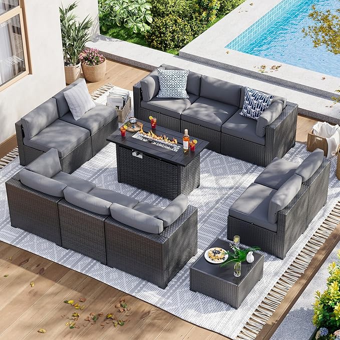 Aoxun 15 Piece Patio Furniture Set