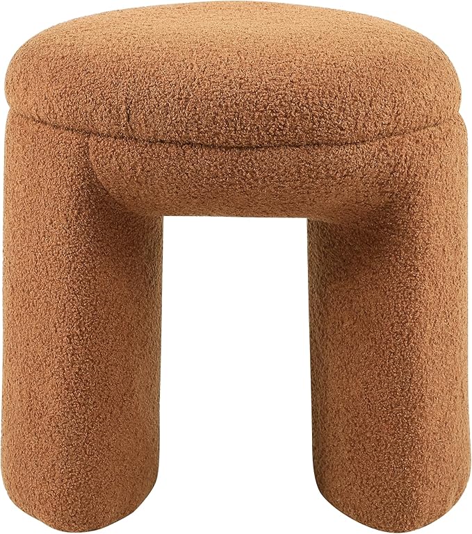 Furniture of America Rami Modern 18-inch Solid Wood Upholstered Ottoman