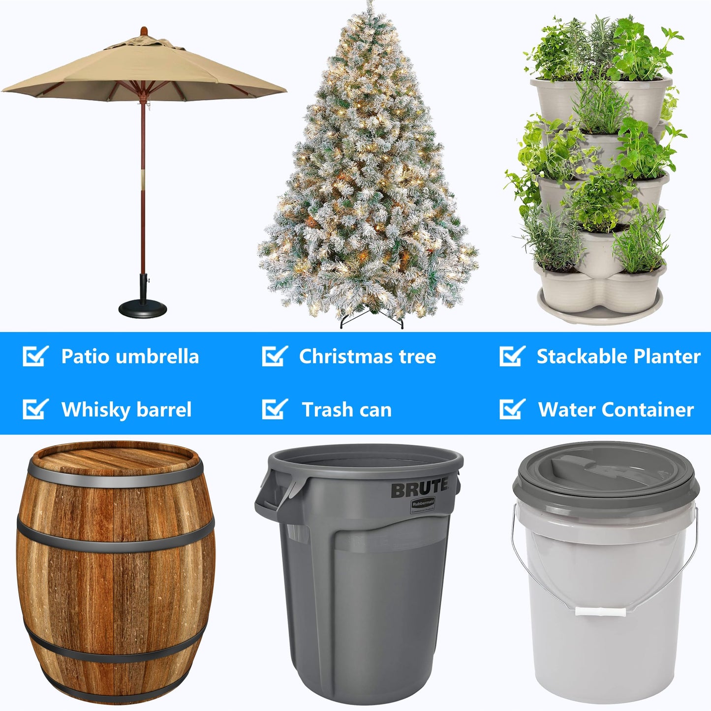 CASIMR Plant Caddy with Wheels, Heavy Duty 440lbs Capacity Rolling Plant Stand, 15-20 Inch Adjustable Indoor Outdoor Plant Dolly, Round Plant Roller Base Flower Pot Rack Holder Trolley Casters Tray, Black