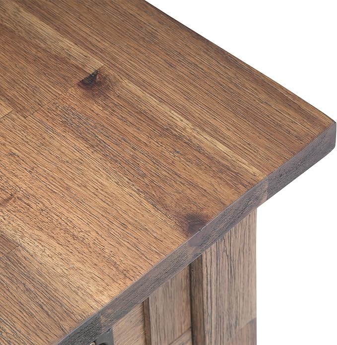 SIMPLIHOME Monroe Narrow Side Table – 14 inch Wide Solid Acacia Wood Narrow End