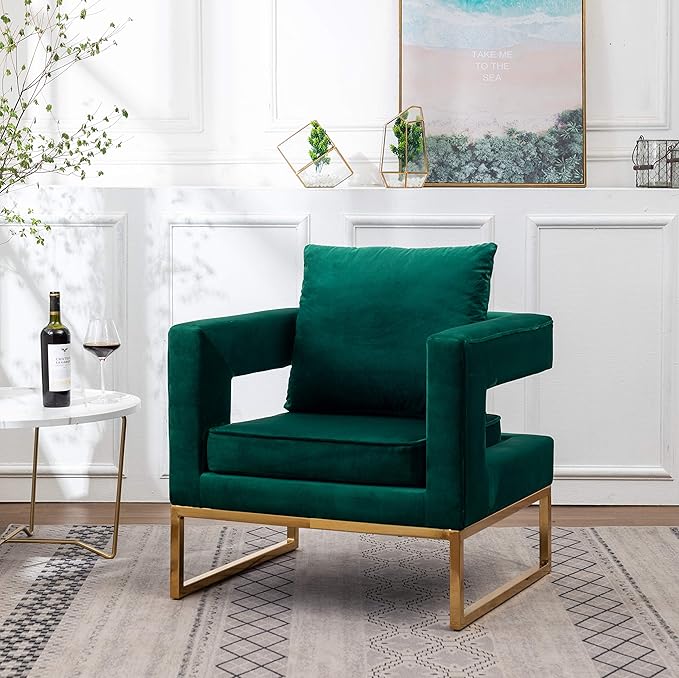 Roundhill Furniture Lenola Upholstered Accent Arm Chair