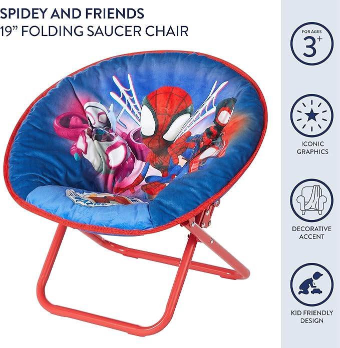 Marvel Spidey and His Amazing Friends 19” Frame Folding Toddler Saucer™ Chair