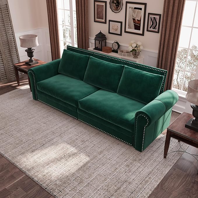 3 in 1 Convertible Sleeper Sofa Bed, 93.7" King Size Sofa Sleeper