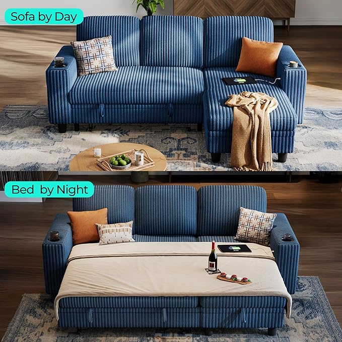 LINSY HOME Sectional Sleeper Sofa