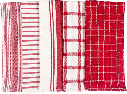 KAF Home Assorted Flat Kitchen Towels |100% Cotton