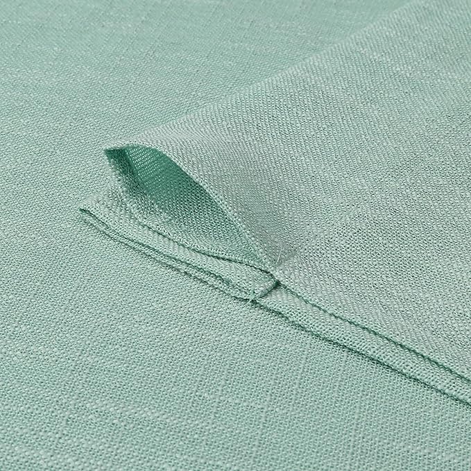 Chyhomenyc Aqua Green Semi Sheer Curtains 54 Inch Length