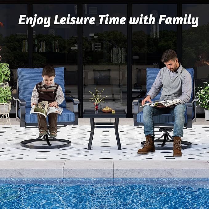 HOMREST Outdoor Swivel Rocker Patio Chairs