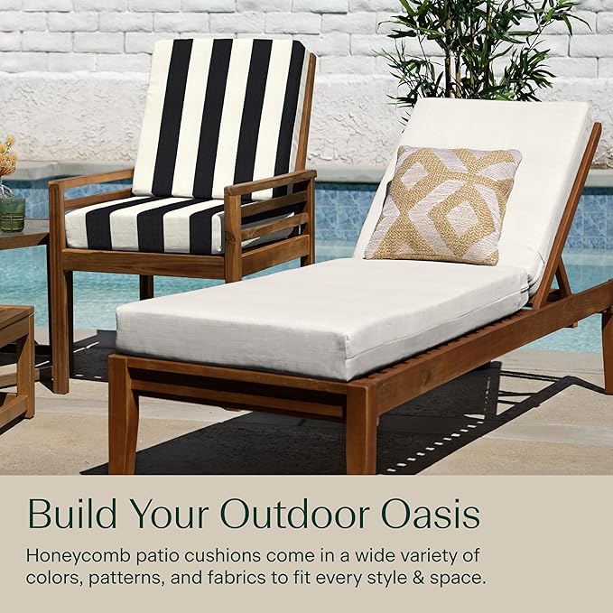 Honeycomb Outdoor Chaise Lounge Cushion