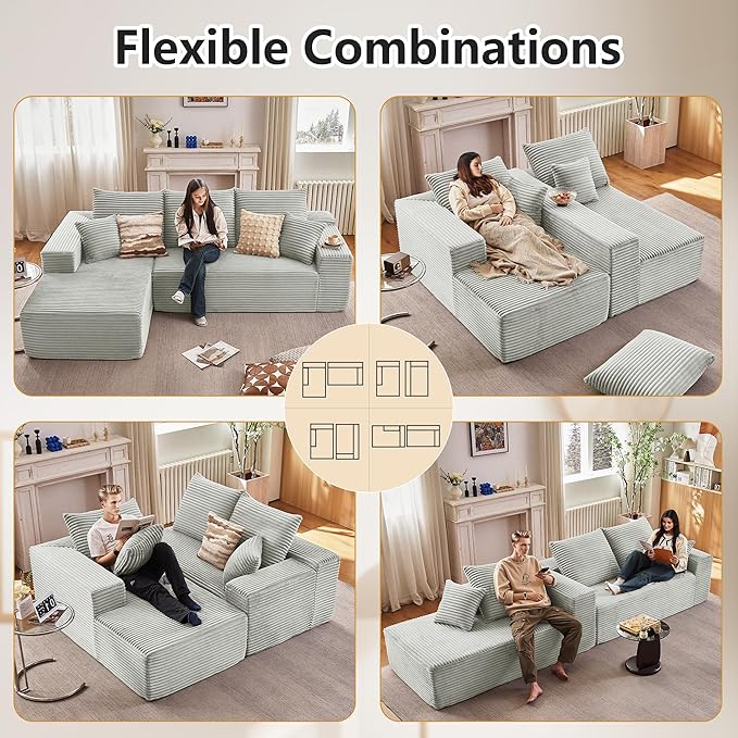 107.5" Cloud Sectional Couch