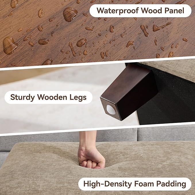 45 Inch Large Storage Ottoman Bench