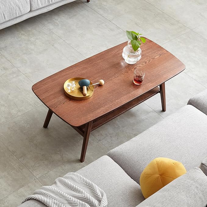 Dancongtea Solid Wood Coffee Table – 100% FAS-Grade Oak