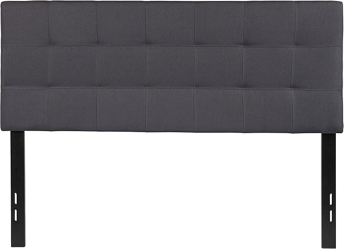 Flash Furniture Bedford Tufted Upholstered Full Size Headboard in Dark Gray