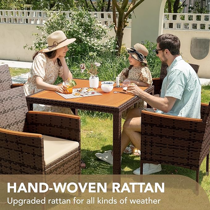 Devoko 5 PCS Furniture, Patio Conversation Set