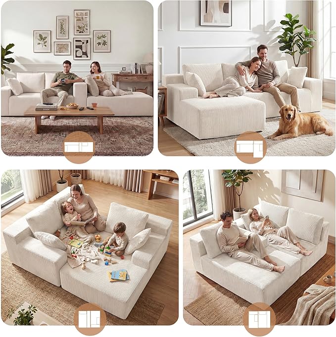 GRUSIGN Cloud Sectional Boneless Couches
