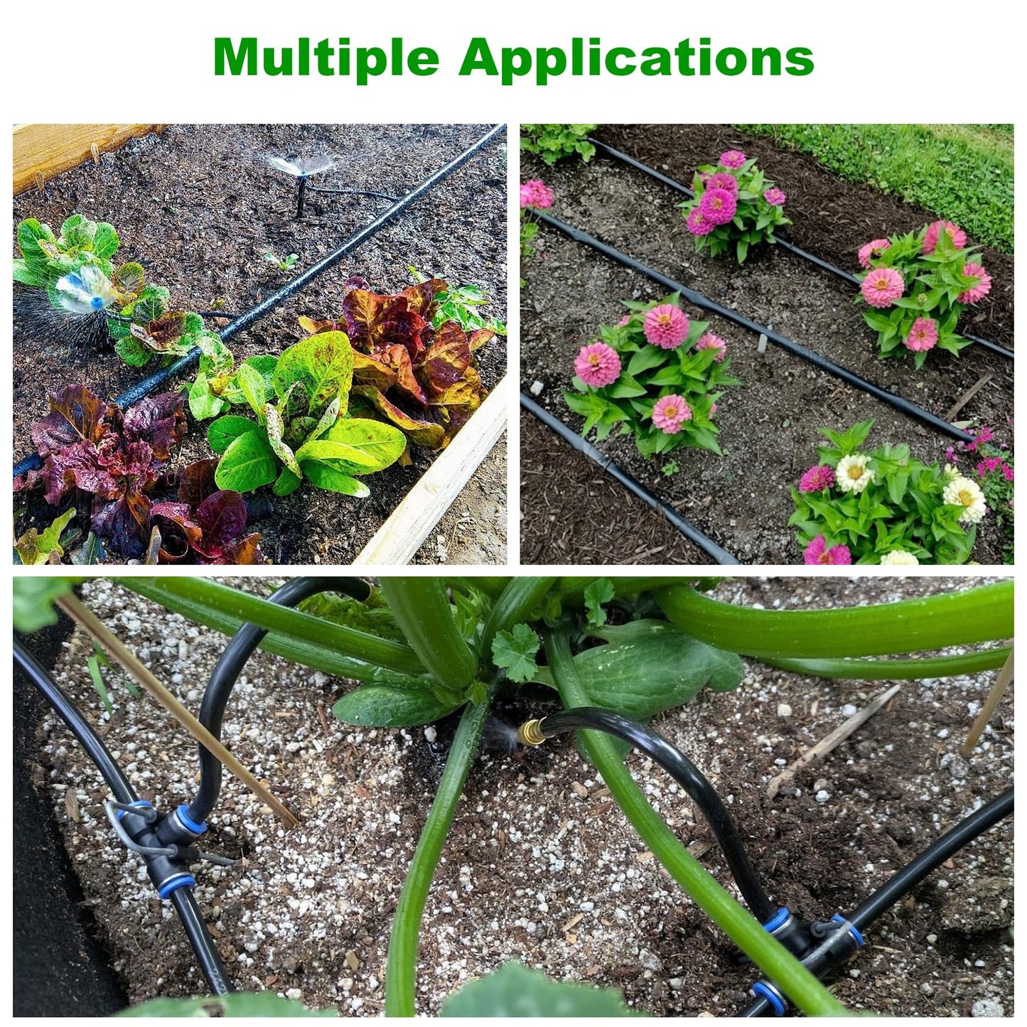 1/4 Inch Blank Drip Irrigation Tubing, 60FT Distribution Hose for Garden, Greenhouse & Raised Beds, Flexible UV-Resistant Watering Line for Drip Irrigation Systems