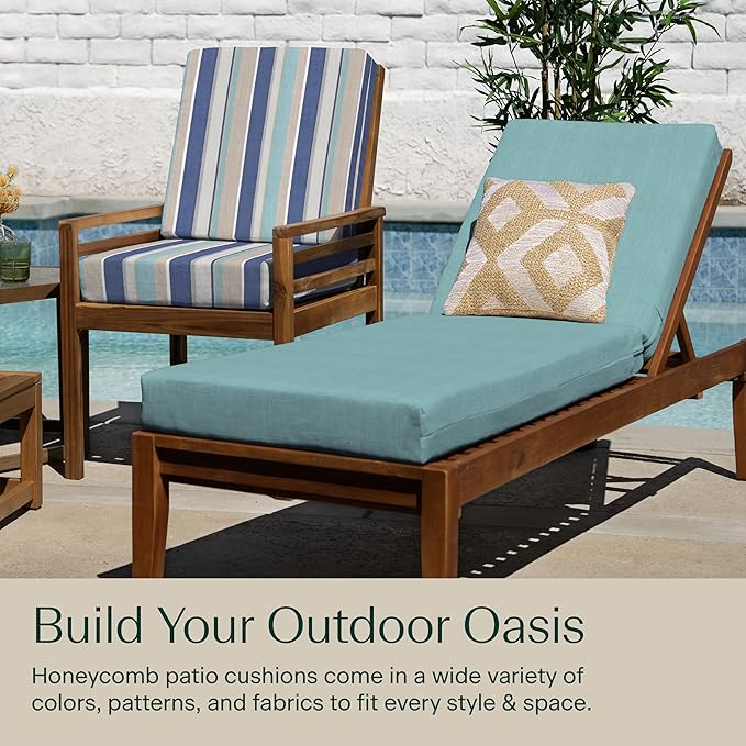 Honeycomb Outdoor Chaise Lounge Cushion