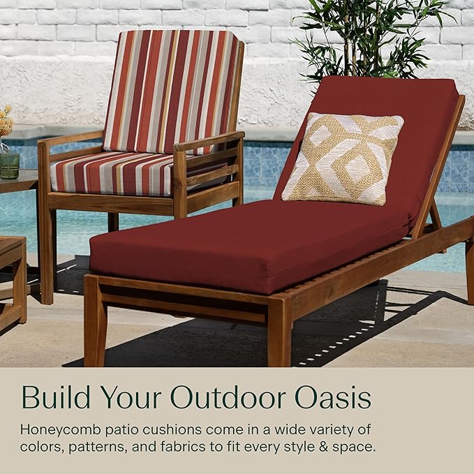 Honeycomb Outdoor Chaise Lounge Cushion