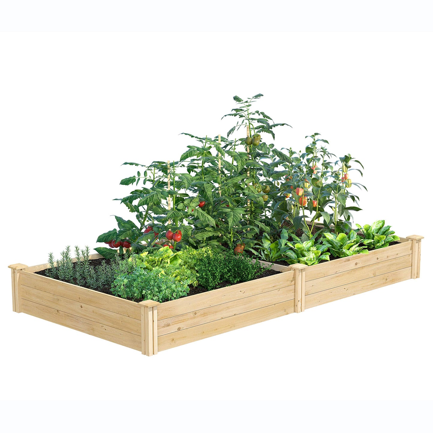 Greenes Fence Premium Cedar Raised Garden Bed, 4' x 8' x 10.5" (3/4" Thick) - Made in USA with North American Cedar