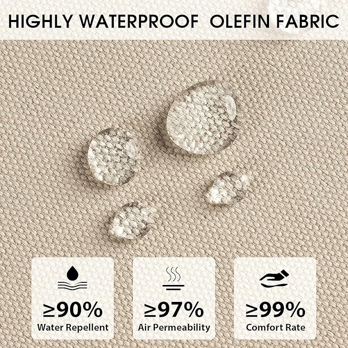 Rocking Chair Cushions with Pillow, Waterproof and Fade-Resistant Thicken