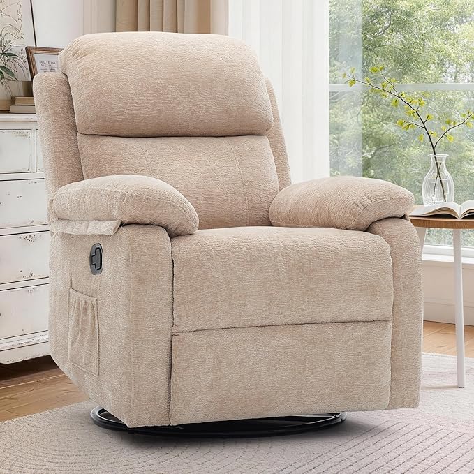 Korser Recliner Chair, 360 Swivel Rocker Chair