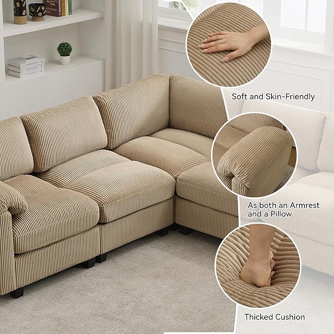 87'' U-Shaped Sectional Sofa