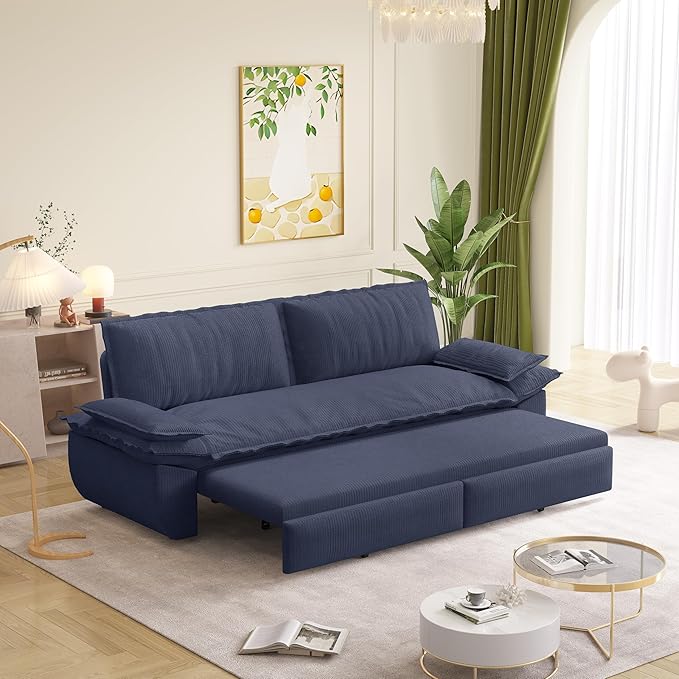 73.2" Sofa Bed Queen, 3-in-1 Pull Out Sofa Bed