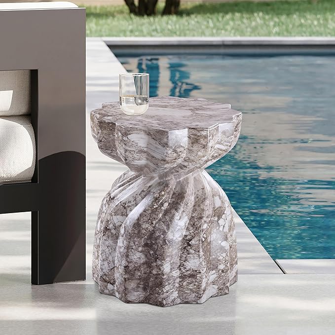 Meridian Furniture 99048Brown-ET Caserta Collection Art Deco Indoor/Outdoor