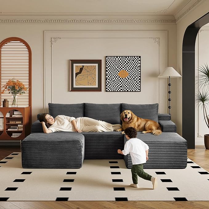 96" Sectional Couches for Living Room Cloud Couch Sofa