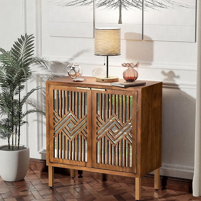 COZAYH 2 Door Accent Cabinet, Wood Sideboard Storage Furniture
