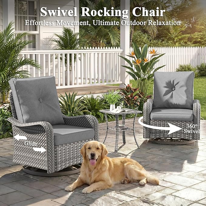 2-Seat Modern Patio Furniture Set