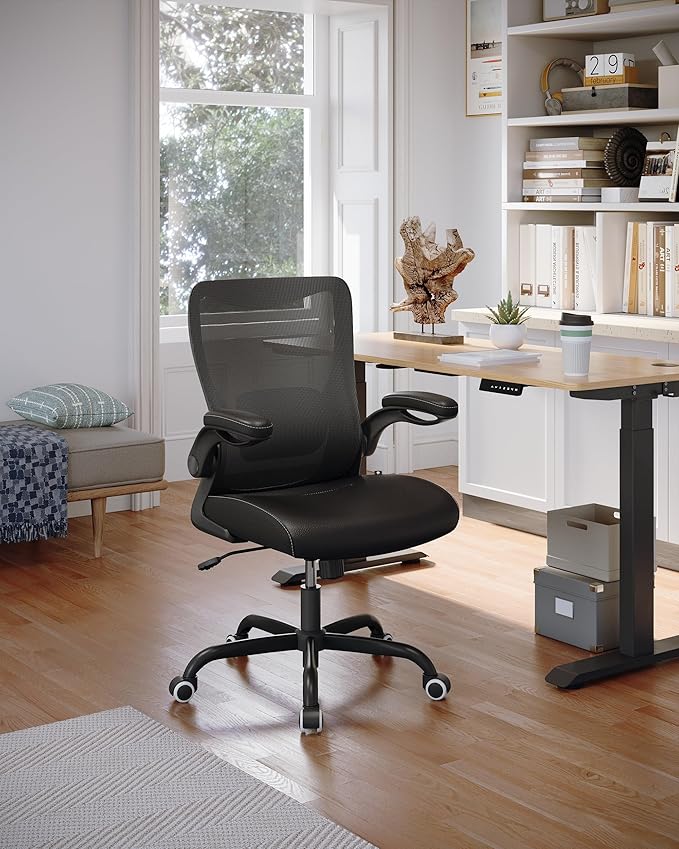 MUXX.STIL Office Chair, PU Leather Ergonomic Desk Chair