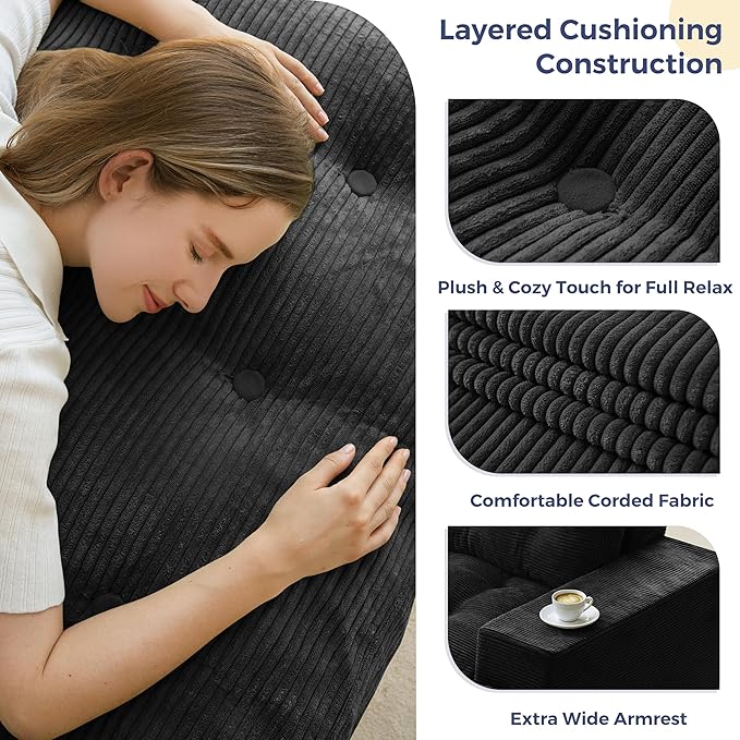 MAXYOYO 63" Loveseat Sofa Couch