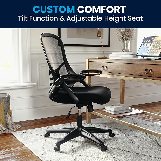 Flash Furniture Porter High Back Black Mesh Ergonomic Swivel Office Chair