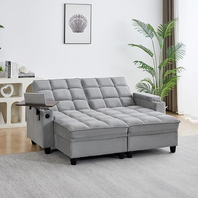 70.9" Chaise Lounge Chair Indoor, Oversized Boucle Upholstered Sofa Bed