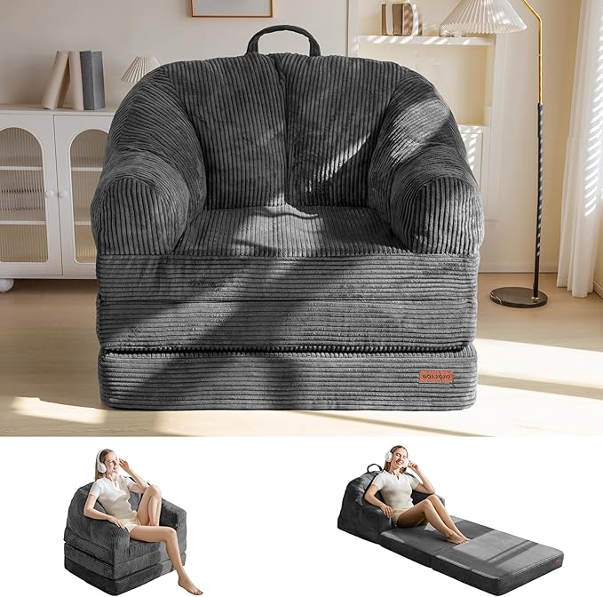 MAXYOYO Folding Sofa Bed with Backrest, Boneless Fold Out Couch Bed with Handle