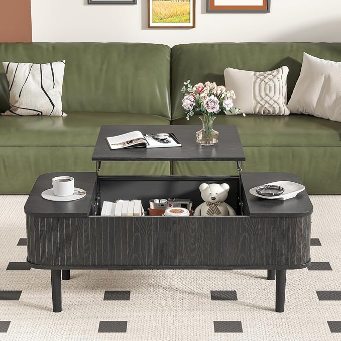 Fluted Lift Top Coffee Table