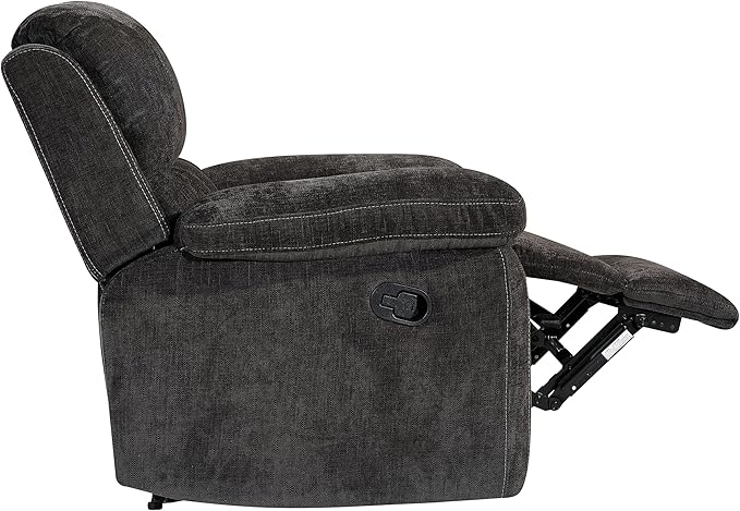 Betsy Furniture Modern Fabric Recliner Sofa Set, Loveseat w/Console, Recliner