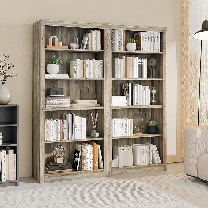 GarveeHome 71 in Tall Bookcase, Wooden Bookshelf