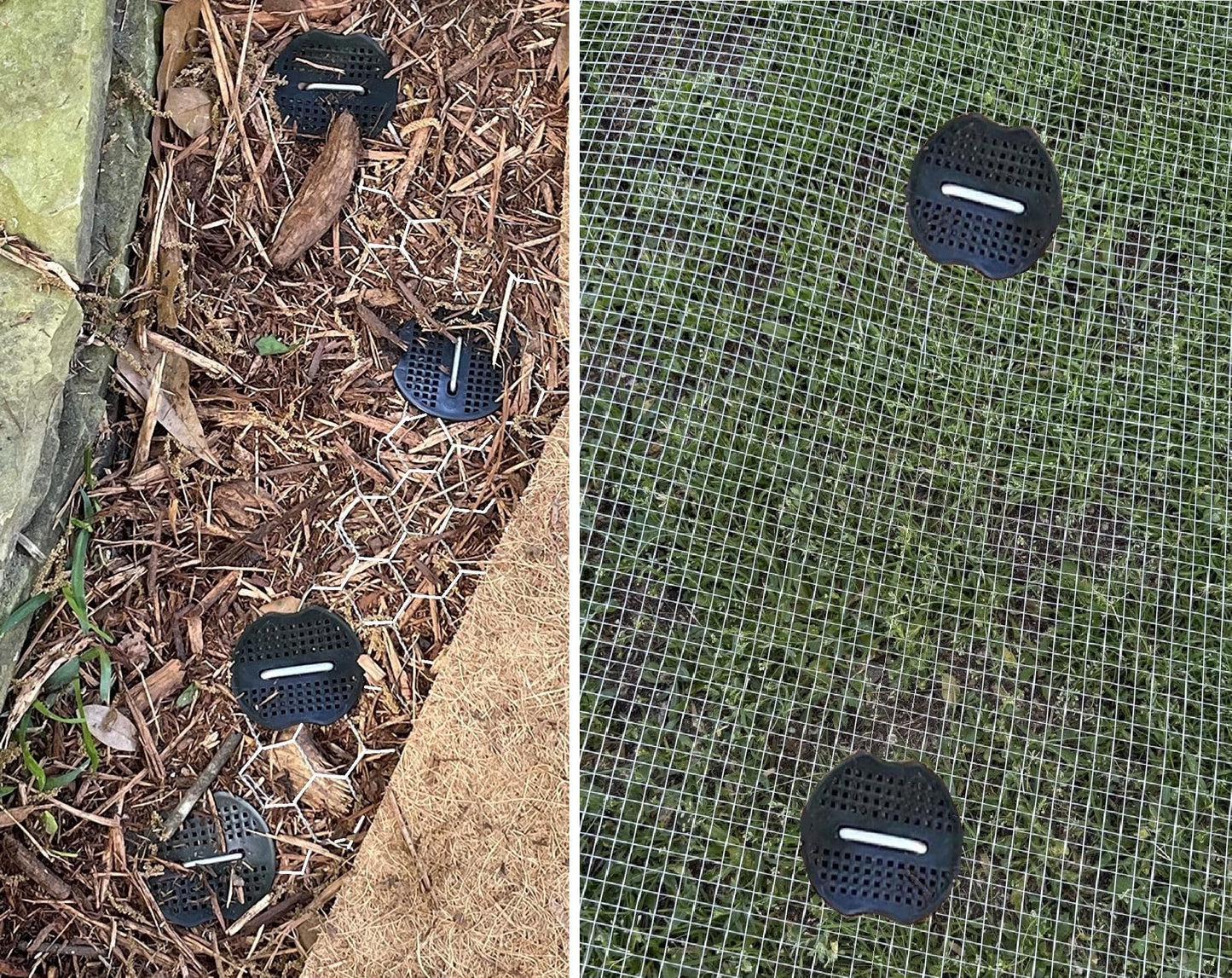 4 Inch 100 PCS Galvanized Landscape Staples with 100 PCS Gaskets, Landscape Fabric Pins Stakes Lawn Ground Cover Graden Staples Spikes Weed Barrier Stakes