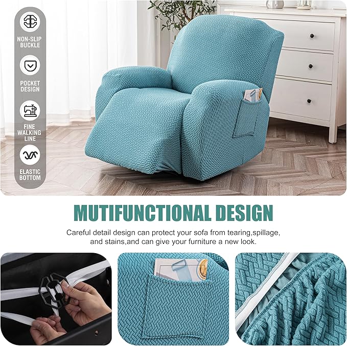 Genina Recliner Chair Cover, Stretch Reclining Chair Covers, Recliner Sofa