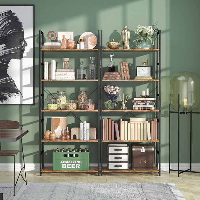 NUMENN 5 Tier Bookshelf, Modern Book Shelf