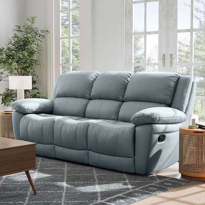 Furniture of America Sorin Modern Leather Recliner Sofa