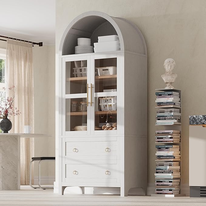 71" Arched Storage Cabinets