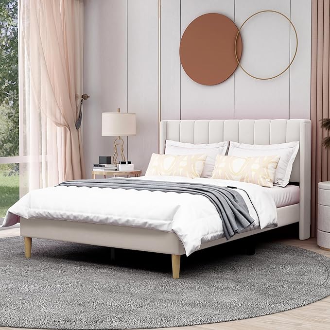 AGARTT Upholstered Platform Bed Frame Full Size