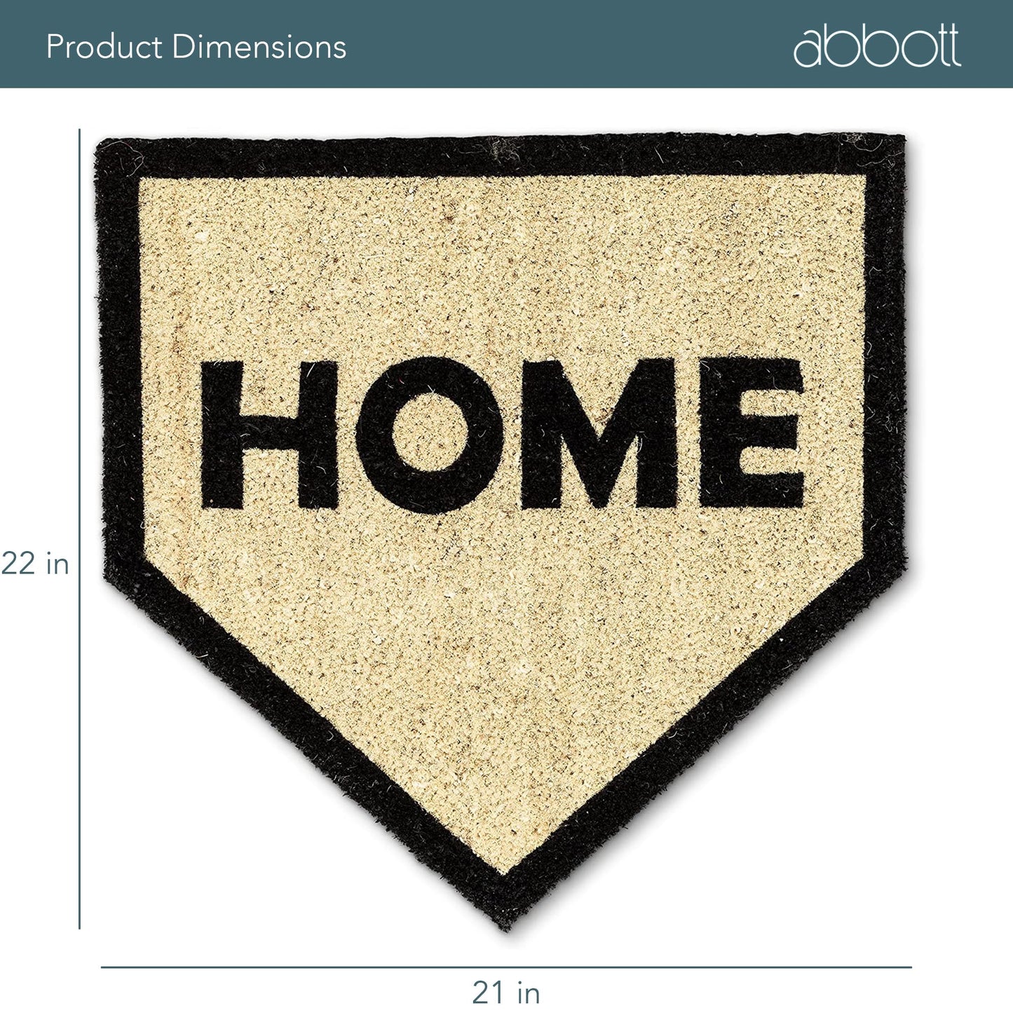 Abbott Collection "Home" Plate Doormat
