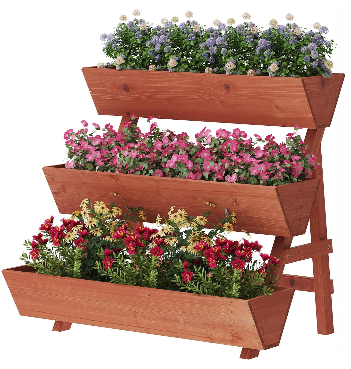 viewcare Raised Garden Bed, 3 Tier Vertical Garden Planter for Indoor & Outdoor, Raised Planter Box with Legs, Garden Planter Box for Flowers/Vegetables/Plants