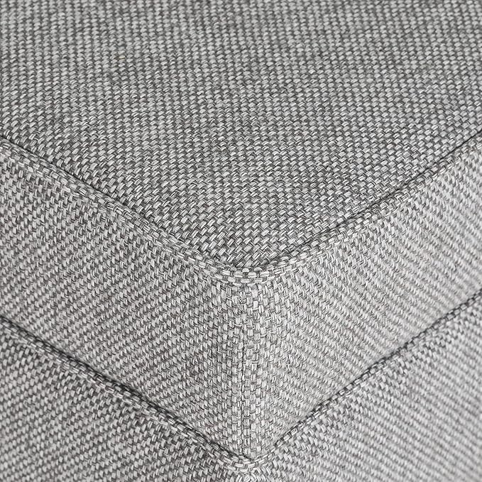 Adeco 17 Inch Square Linen Storage Ottoman