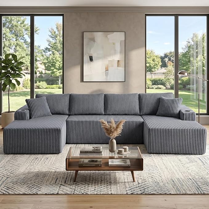 124" Oversized Sectional Couches